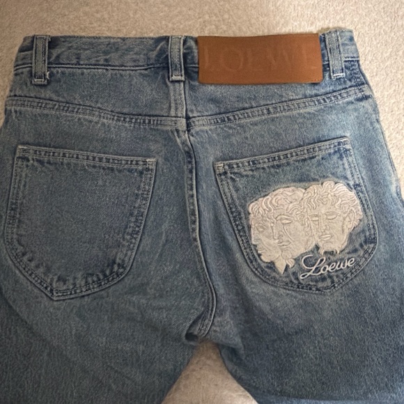 Loewe Light Blue Denim Jeans with Ivory Label - Picture 6 of 8